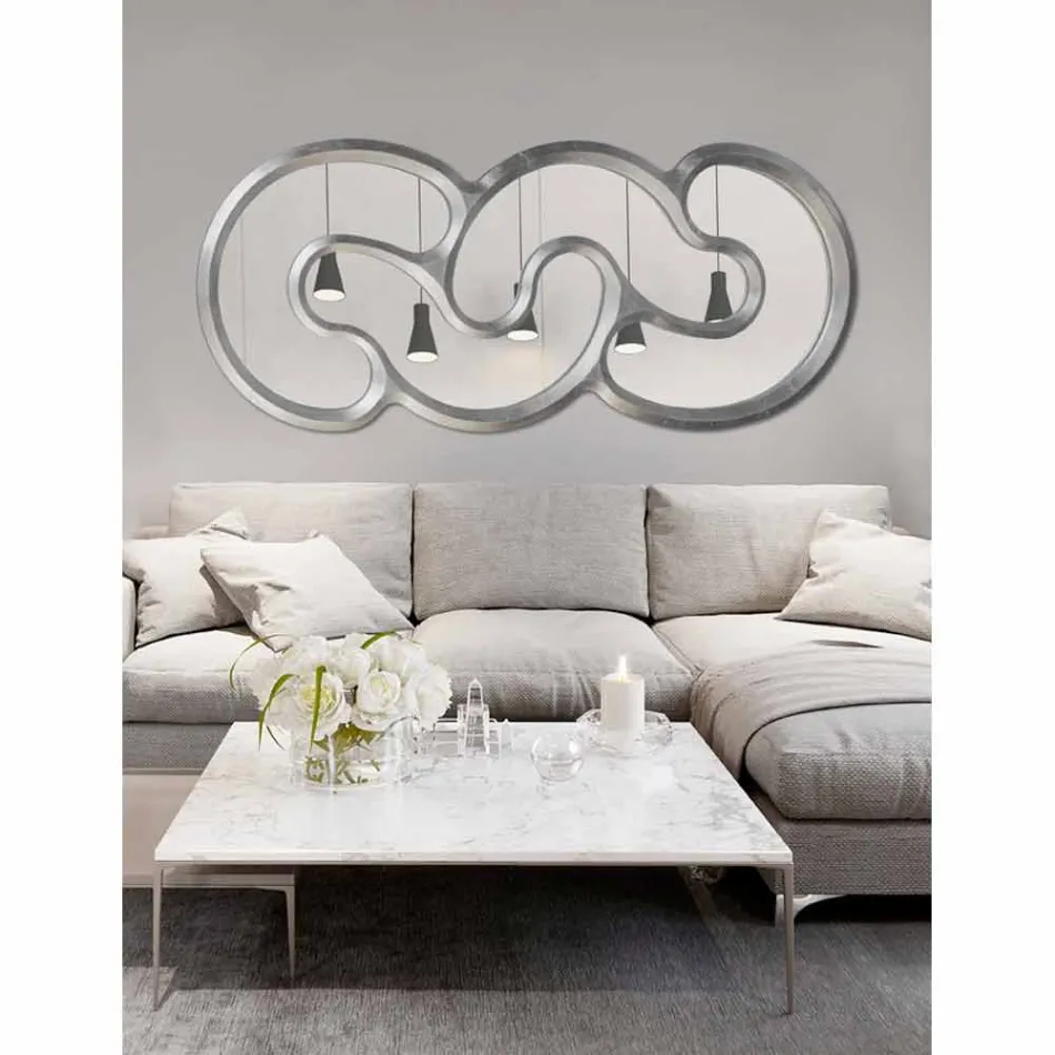 Pasqyrë muri punuar me dorë në Itali Teo Viadurini