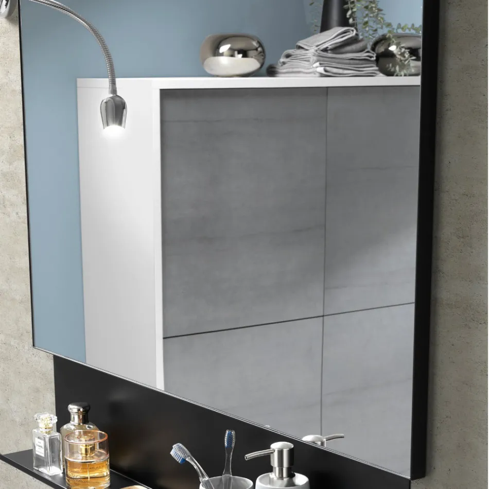 Pasqyrë e lëmuar me tela me kornizë të mbuluar Prodhuar në Itali - Dëshironi Viadurini