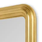 Pasqyrë druri e dekoruar me dorë në fletë ari Prodhuar në Itali - Navona Viadurini