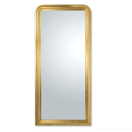 Pasqyrë druri e dekoruar me dorë në fletë ari Prodhuar në Itali - Navona Viadurini