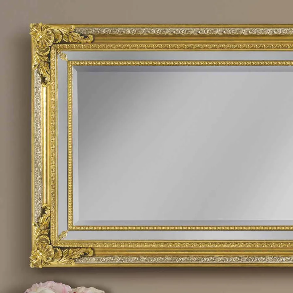 Pasqyrë mur moderne prej druri bredhi pasqyrë e bërë në Itali nga Carlo Viadurini