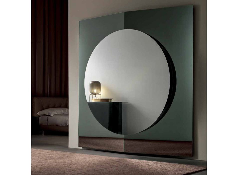 Pasqyra e Murit Pas Dizajnit Made nga 3 Panele Made in Italy - Bristol Viadurini