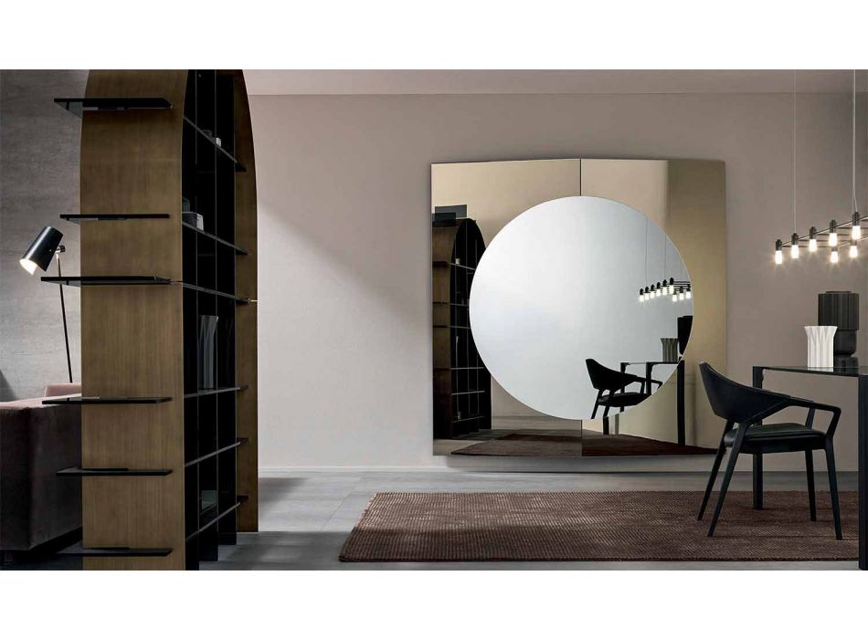 Pasqyra e Murit Pas Dizajnit Made nga 3 Panele Made in Italy - Bristol Viadurini