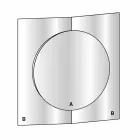 Pasqyra e Murit Pas Dizajnit Made nga 3 Panele Made in Italy - Bristol Viadurini