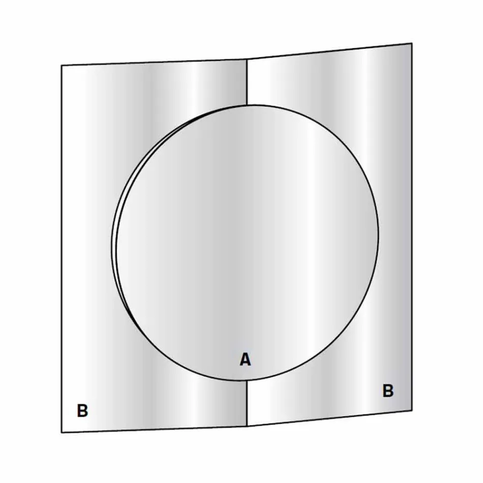 Pasqyra e Murit Pas Dizajnit Made nga 3 Panele Made in Italy - Bristol Viadurini
