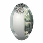 Pasqyrë me dizajn ovale në përfundim të kristalit të pasqyruar Prodhuar në Itali - Eclisse Viadurini