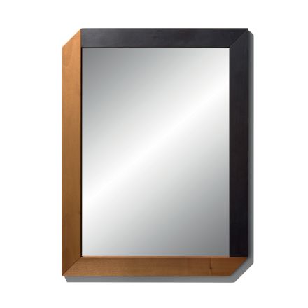 Pasqyrë drejtkëndëshe me kornizë prej druri të Dizajnit të bërë në Itali - Cira Viadurini