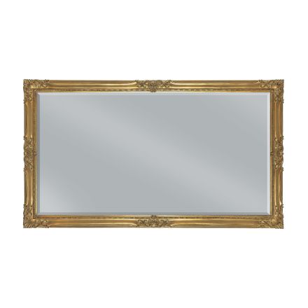 Pasqyrë drejtkëndore në fletë ari me pasqyrë tokësore Prodhuar në Itali - Pele Viadurini