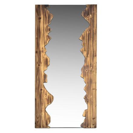 Pasqyrë Xhami drejtkëndëshe me kornizë druri të fortë - Nikos Viadurini