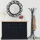 Pasqyrë e rrumbullakët me model punimesh Prodhuar në Itali - Ferona Viadurini