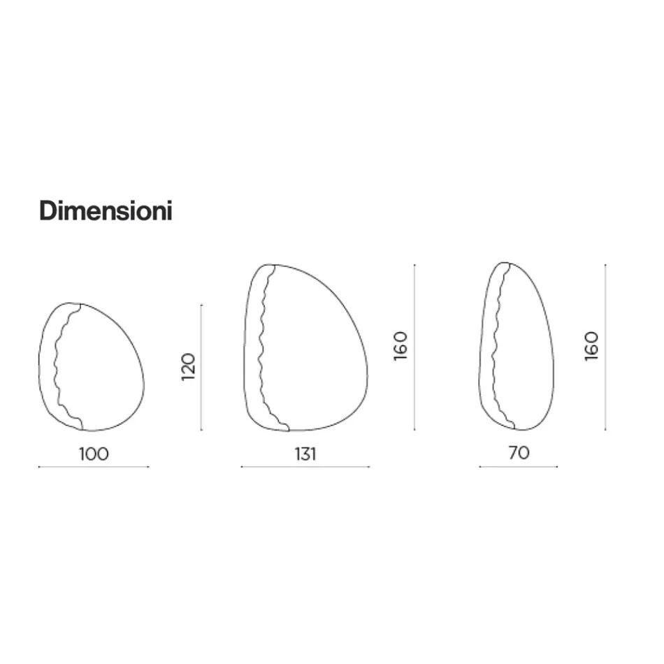Pasqyrë me formë me mbushje qelqi me njolla, e prodhuar në Itali - Amata Viadurini