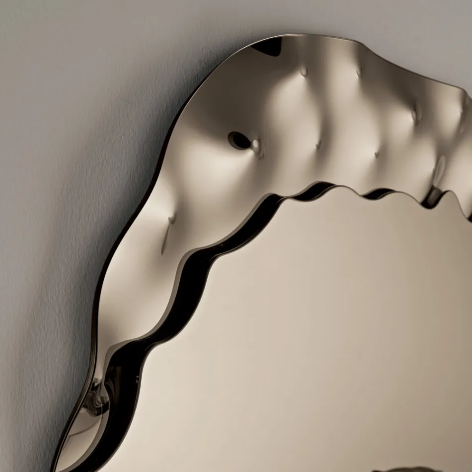 Pasqyrë me formë me mbushje qelqi me njolla, e prodhuar në Itali - Amata Viadurini