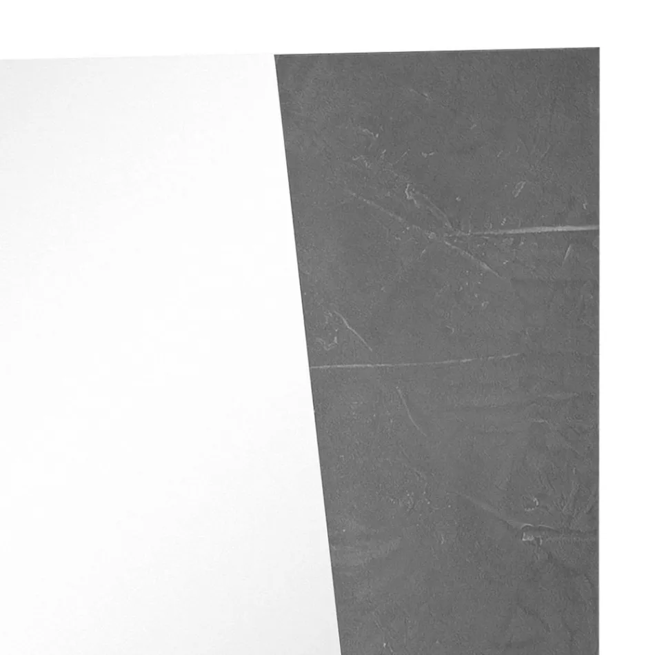 Pasqyrë muri me dizajn italian me dru me rrasa të bardhë me shkëlqim - Joris Viadurini