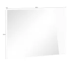 Pasqyrë muri me dizajn italian me dru me rrasa të bardhë me shkëlqim - Joris Viadurini