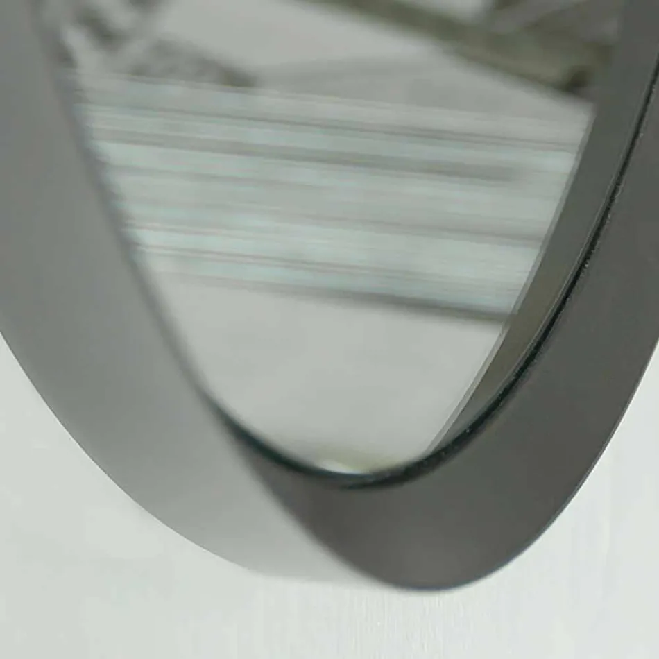 Pasqyra e murit të rrumbullakët me një kornizë të lakuar të modelit modern elegant - Odosso Viadurini