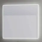 Pasqyrë e murit me skajet e satenit, ndriçim LED, Tessa Viadurini