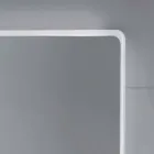 Pasqyrë e murit me skajet e satenit, ndriçim LED, Tessa Viadurini