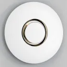 Pasqyrë muri me dizajn të rrumbullakët me metal të artë me copë - Merale Viadurini