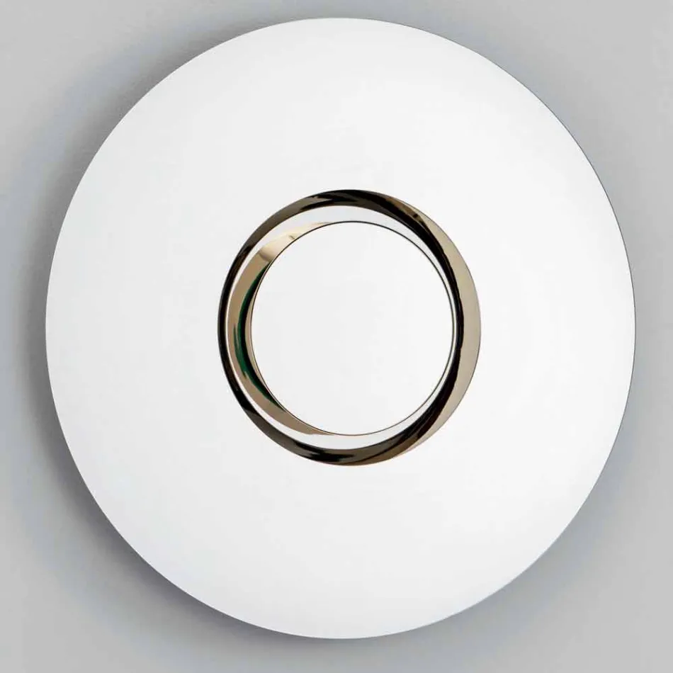 Pasqyrë muri me dizajn të rrumbullakët me metal të artë me copë - Merale Viadurini