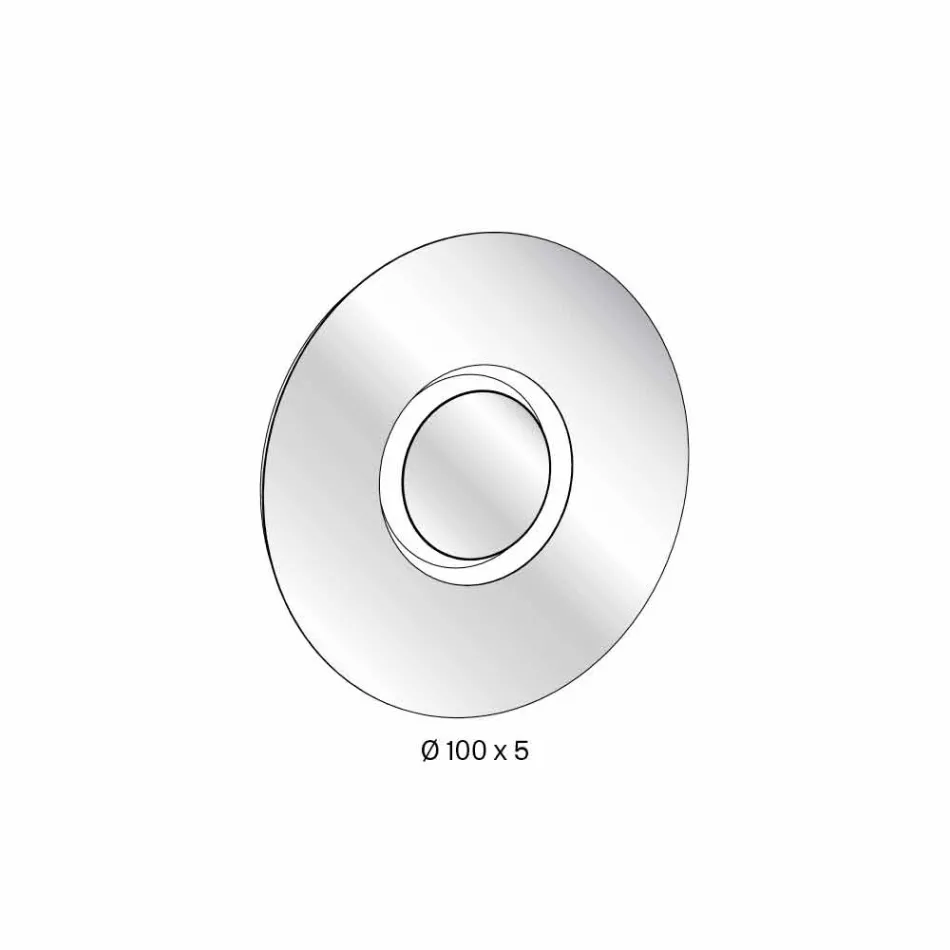 Pasqyrë muri me dizajn të rrumbullakët me metal të artë me copë - Merale Viadurini