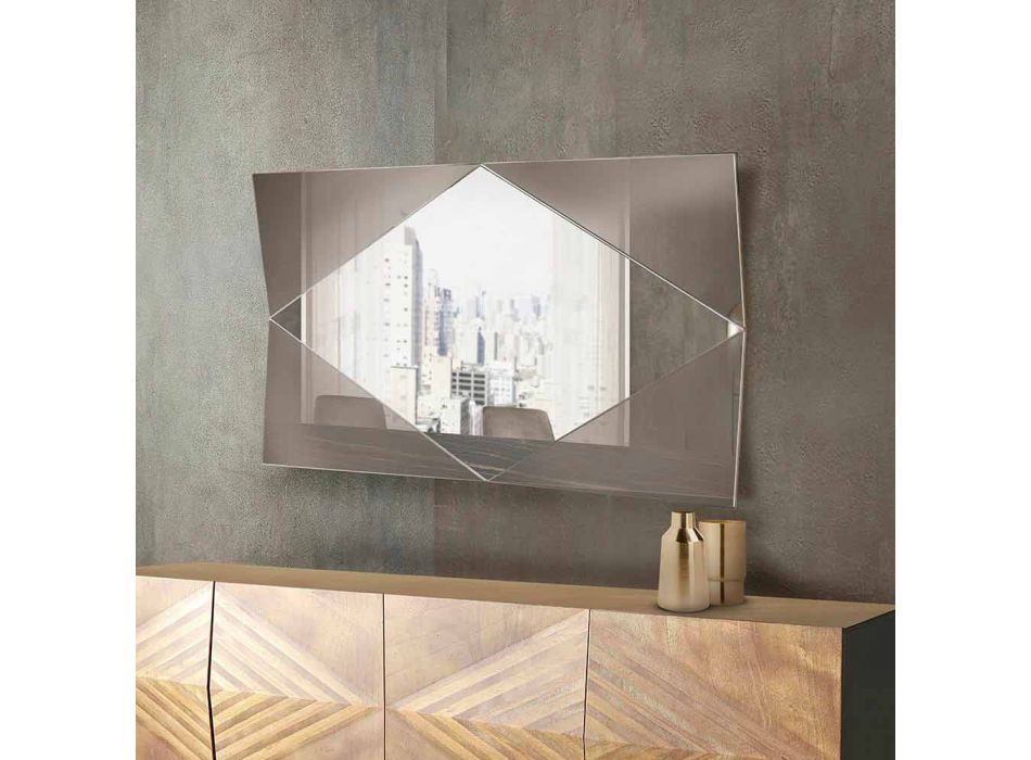 Pasqyrë muri në xham të bronztë ose të argjendtë prodhuar në Itali - Monterosa Viadurini