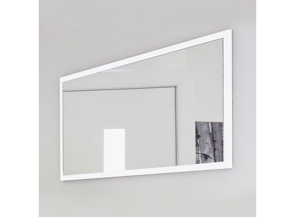 Pasqyrë muri drejtkëndëshe me kornizë të bardhë ose antracit - Emanuelito Viadurini