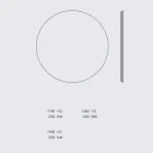 Pasqyrë muri e rrumbullakët me ndriçim të ndezur me LED prodhuar në Itali - Ronda Viadurini