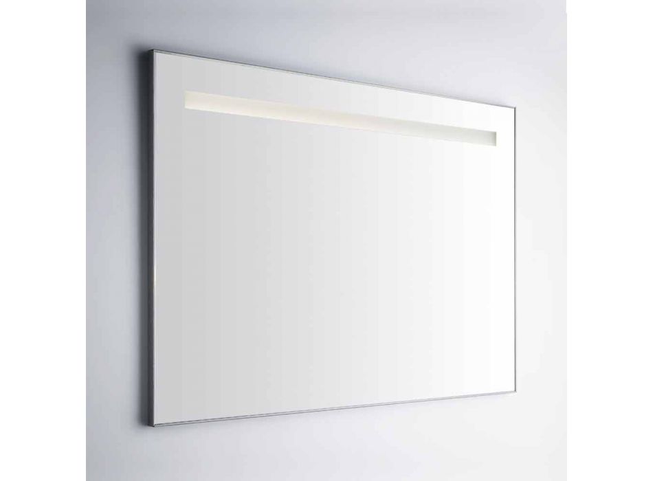 Pasqyrë banjo muri me kornizë si alumini prodhuar në Itali - Tobi Viadurini