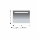 Pasqyrë banjo muri me kornizë si alumini prodhuar në Itali - Tobi Viadurini