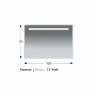 Pasqyrë banjo muri me kornizë në aluminit Simil prodhuar në Itali - Tobi Viadurini