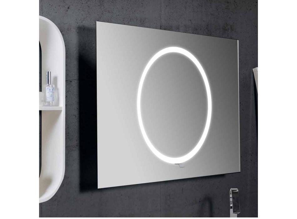 Pasqyrë banjo muri me ndriçim LED - Dotta Viadurini
