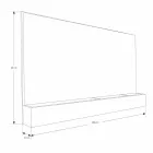 Pasqyrë banjo muri në dru tik natyral me ndarje magazinimi - Palima Viadurini