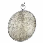 Pasqyrë banje me mur të rrumbullakët në Ottome me krom me moshë të pasme - qershor Viadurini