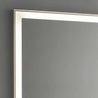 Pasqyrë banjo në imitim të aluminit me dritë të pasme prodhuar në Itali - Palau Viadurini
