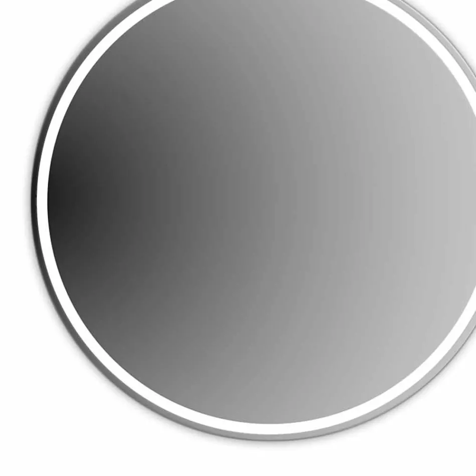 Pasqyrë banje me ndriçim të rrumbullakët me rërëpastrim prodhuar në Itali - Ranio Viadurini