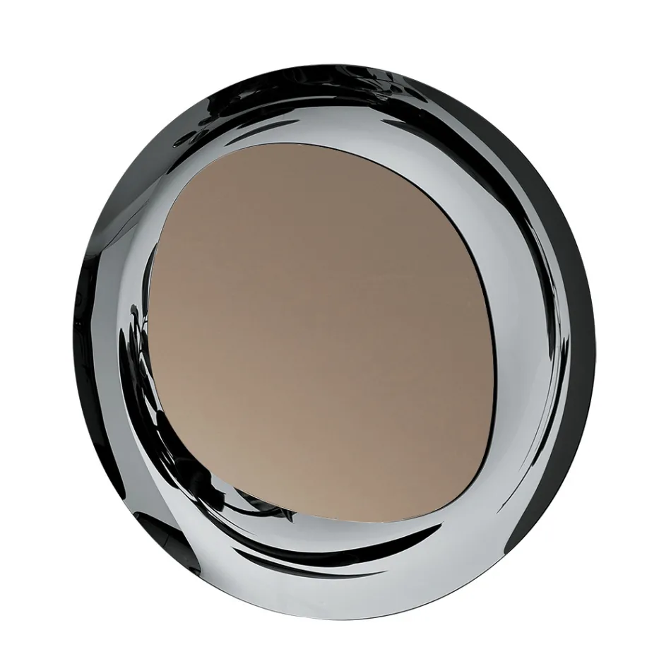 Pasqyrë prej bronzi me kornizë qelqi të tymosur Prodhuar në Itali - Anselma Viadurini