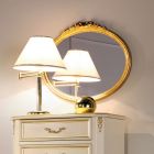 Pasqyrë klasike ovale me kornizë me gjethe ari Prodhuar në Itali - E çmuar Viadurini