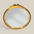 Pasqyrë klasike ovale me kornizë me gjethe ari Prodhuar në Itali - E çmuar
