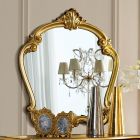 Pasqyrë në formë klasike me kornizë me gjethe ari Prodhuar në Itali - Madalina Viadurini