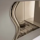 Pasqyrë Sorya me ngjyrë bronzi në xham të shkrirë me futje qendrore të prodhuar në Itali Viadurini