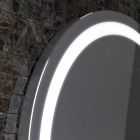 Pasqyrë me skaje çeliku inox dhe drita LED me dizajn modern Charly Viadurini