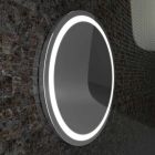 Pasqyrë me skaje çeliku inox dhe drita LED me dizajn modern Charly Viadurini