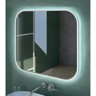 Pasqyrë me buzë druri dhe ndriçim të pasëm Prodhuar në Itali - Vincent Viadurini