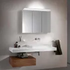 Pasqyrë kabinete muri moderne me dy dyer me rafte të brendshme - Bramo Viadurini