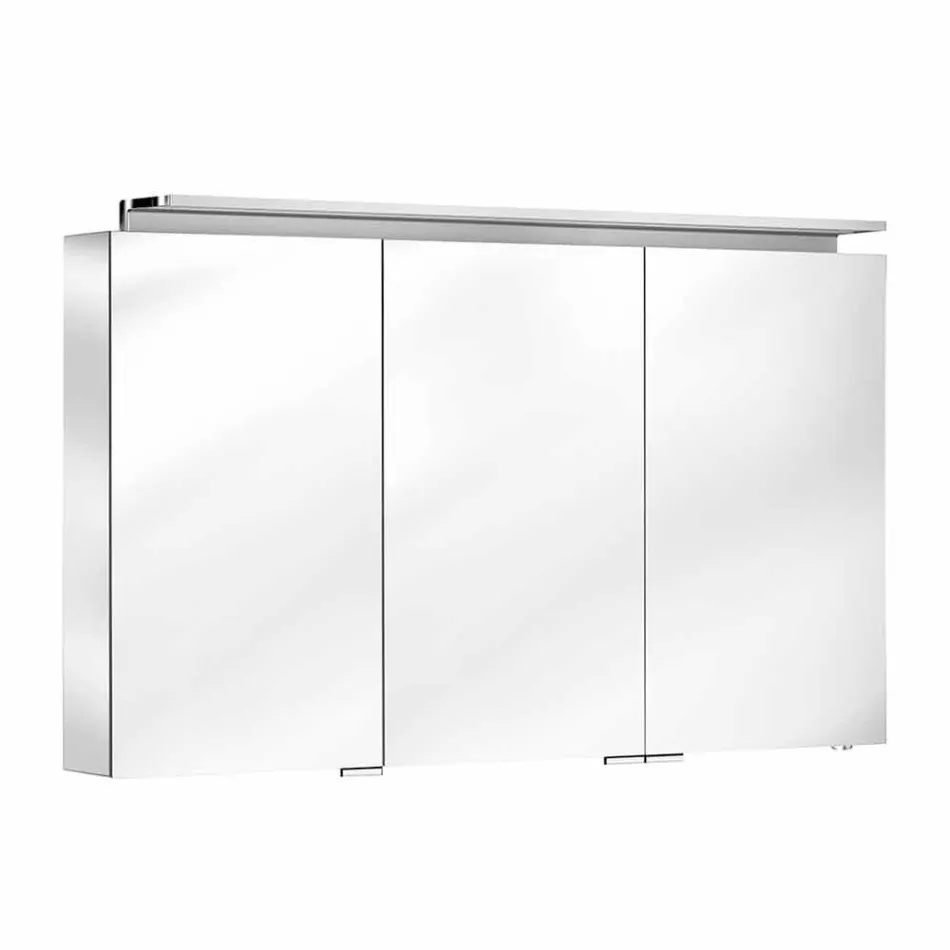 Pasqyrë kabinete muri moderne me dy dyer me rafte të brendshme - Bramo Viadurini