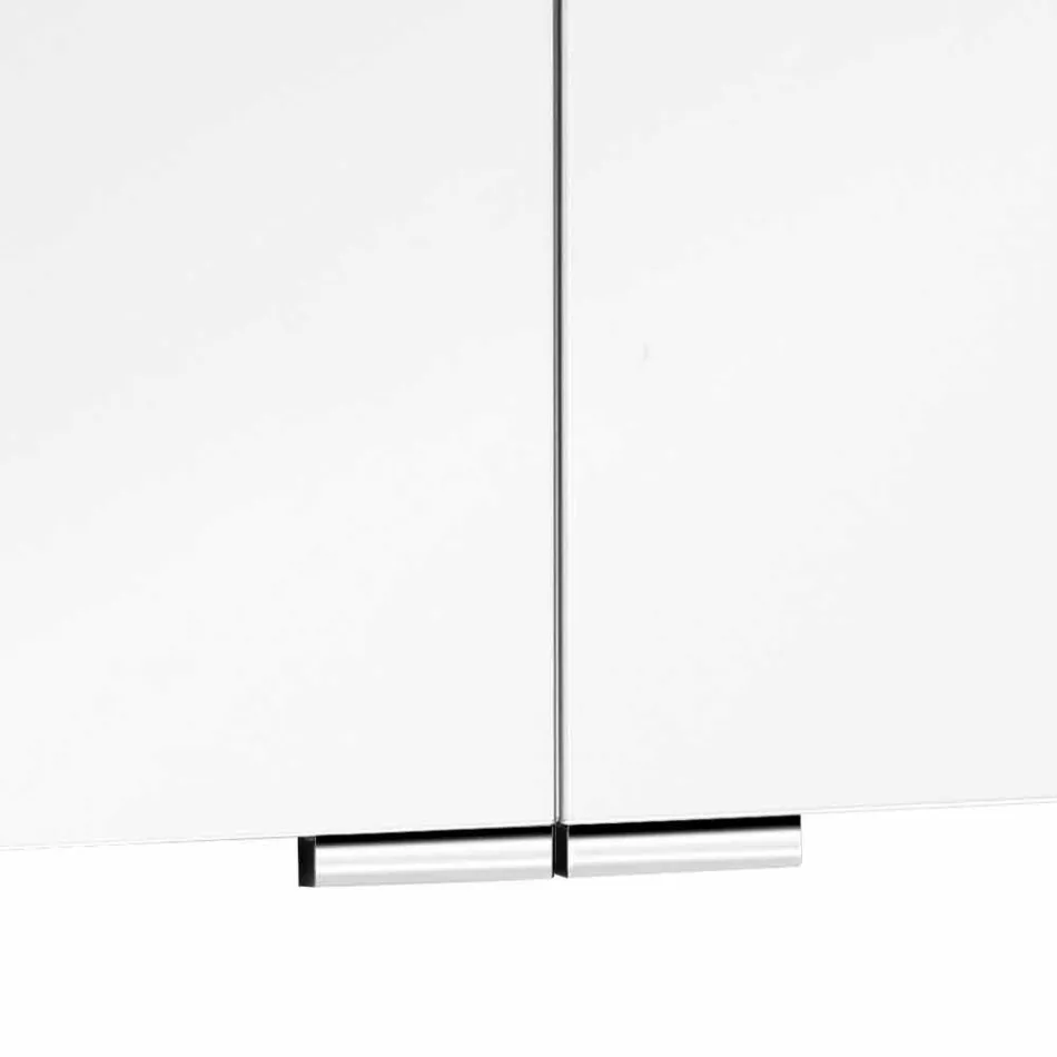 Pasqyrë kabinete muri moderne me dy dyer me rafte të brendshme - Bramo Viadurini