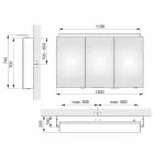 Pasqyrë kabinete muri moderne me dy dyer me rafte të brendshme - Bramo Viadurini