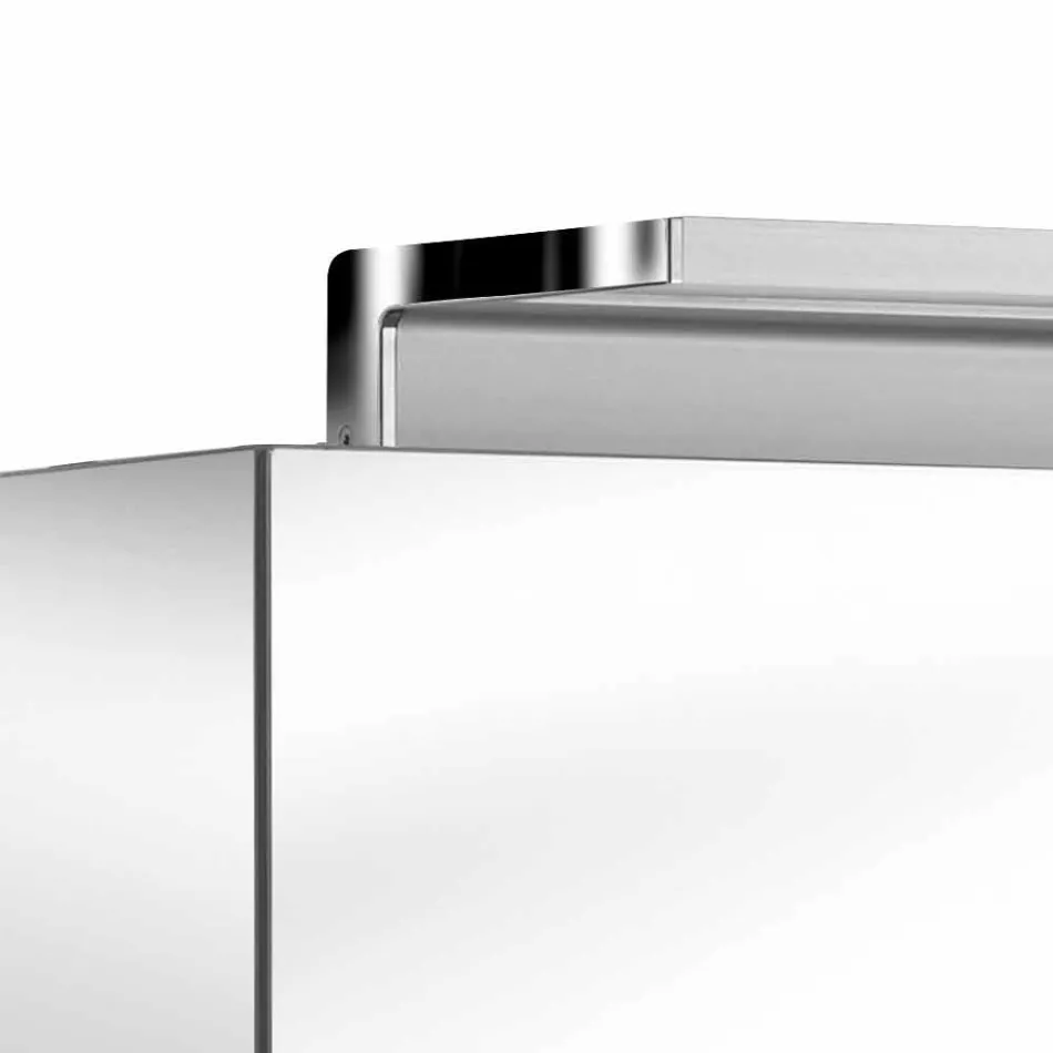 Pasqyrë kabinete muri moderne me dy dyer me rafte të brendshme - Bramo Viadurini