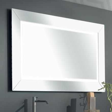 Pasqyrë me kornizë pasqyre me ngjyra dhe LED Prodhuar në Itali - Newton Viadurini