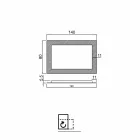 Pasqyrë me kornizë xhami dekorative moderne, Cecilia Viadurini